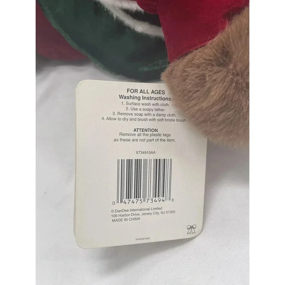 2007 Christmas Plush Bear Girl Snowflake Teddy Dan Dee Collector Stuffed Animal